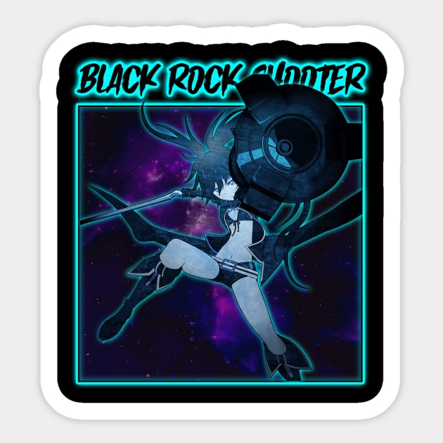 Ink and Fire The Animated Epic of Black Rock Shooter Sticker by Skateboarding Flaming Skeleton